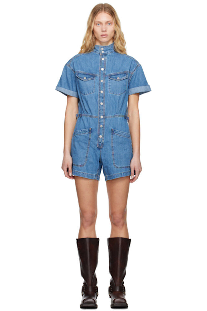 

Синий комбинезон из денима с короткими рукавами Levi's