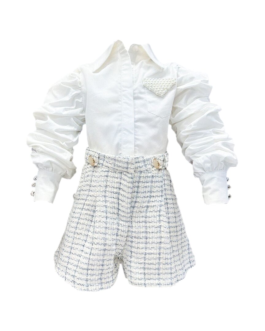 

Комплект из блузки и шорт из твида Petite Maison Kids Iris Petite Maison Kids, белый