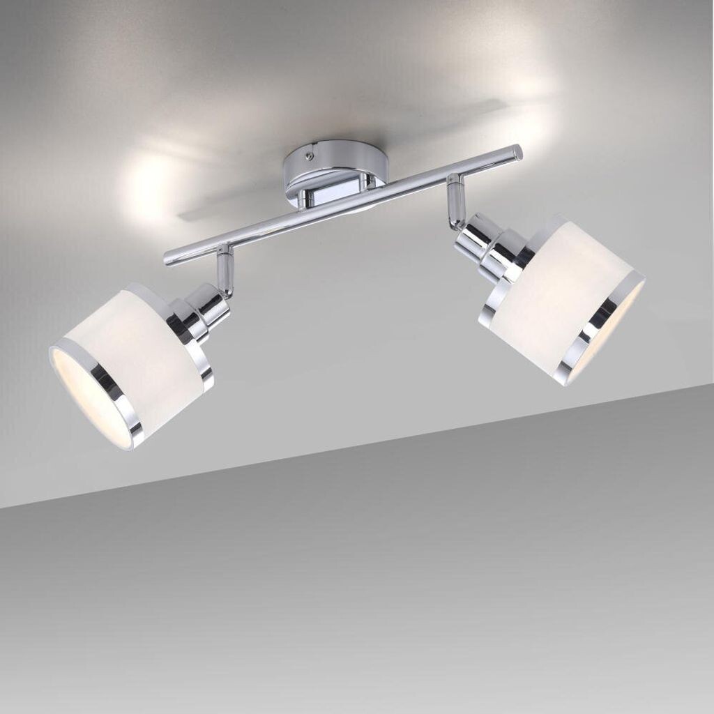 

Потолочный светильник Just Light Accor, хром, E14, 2 лампы, серебро
