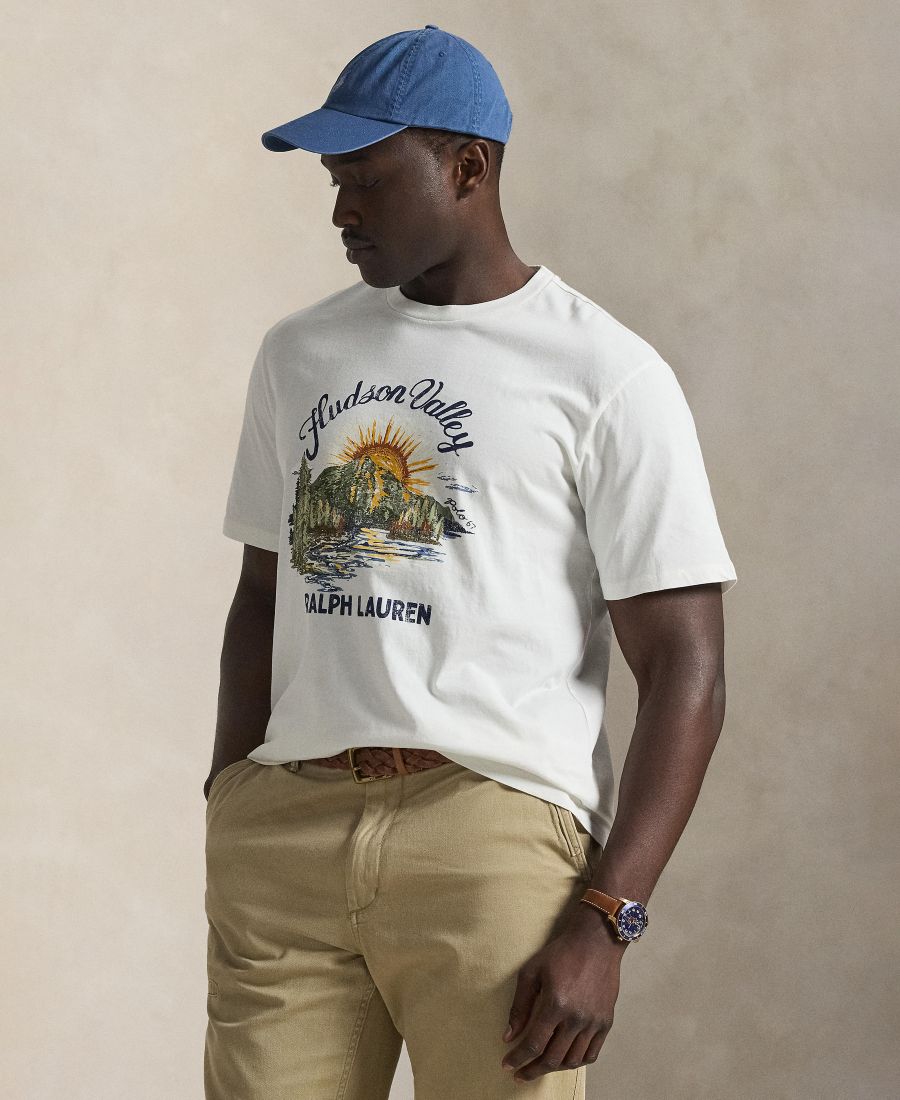 

Мужская футболка с коротким рукавом и графическим принтом, больших размеров Polo Ralph Lauren, Deckwash White, Белый, Мужская футболка с коротким рукавом и графическим принтом, больших размеров Polo Ralph Lauren, Deckwash White