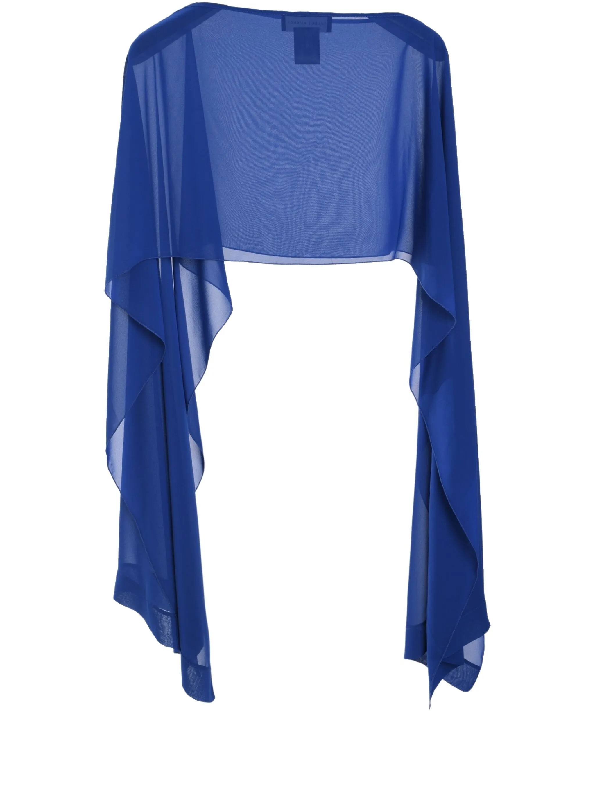 

Кейп из ткани жоржет Talbot Runhof, синий