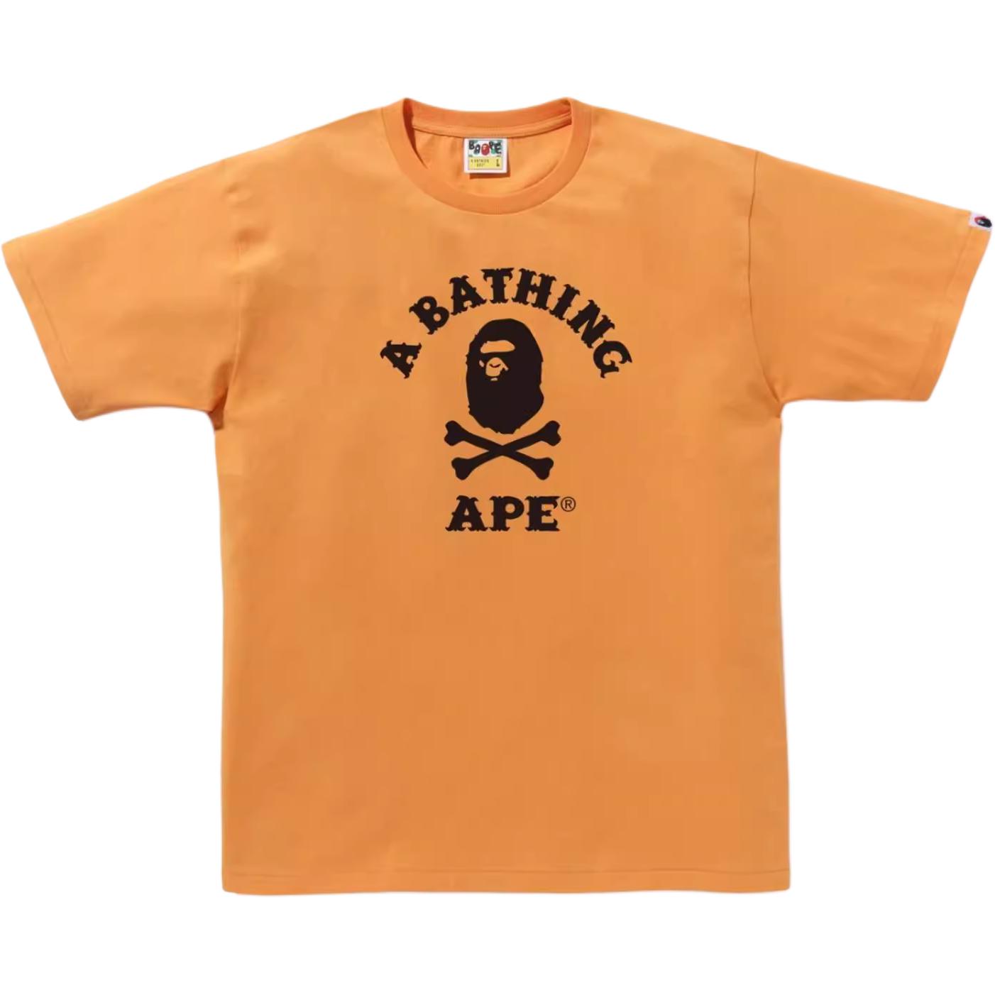 

Футболка Bape Ape Crossbone College A BATHING APE, оранжевый