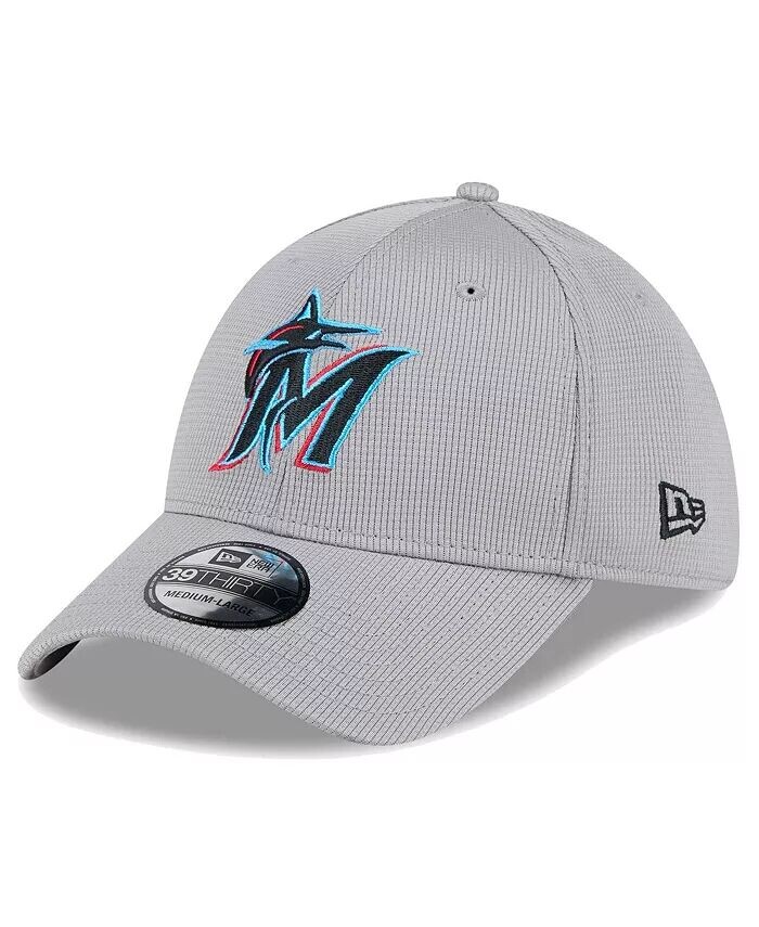 

Мужская серая кепка Miami Marlins Active Pivot 39Thirty Flex New Era