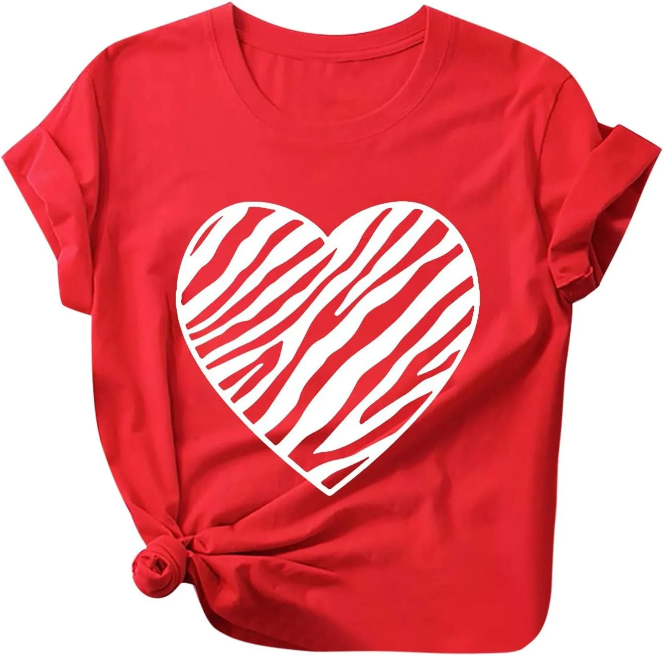 

Женская футболка с коротким рукавом и принтом Love Heart Ceboyel