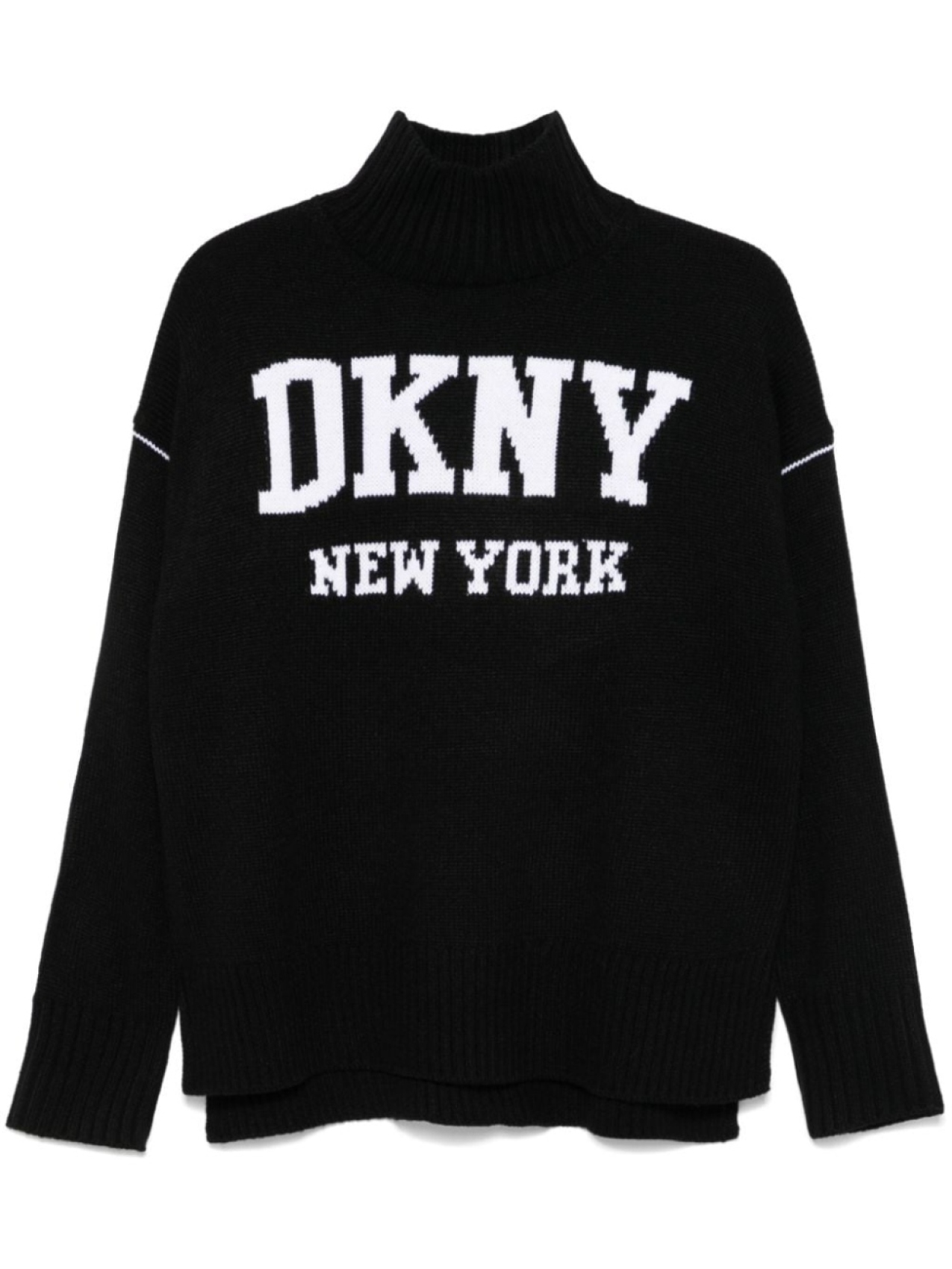 

DKNY логотип-интарсия свитер, черный