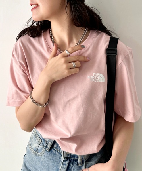 

Футболка хлопковая с коротким рукавом и логотипом THE NORTH FACE, розовый