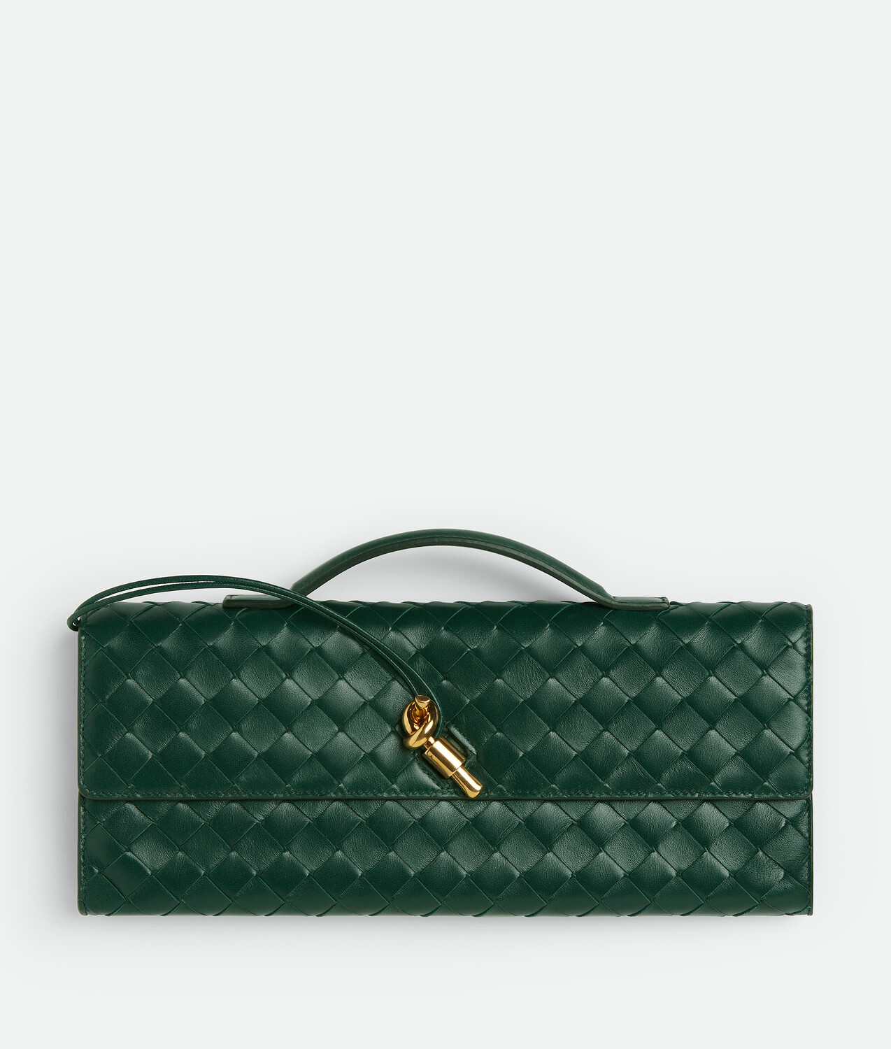 

Клатч Andiamo Bottega Veneta, изумрудно-зеленый