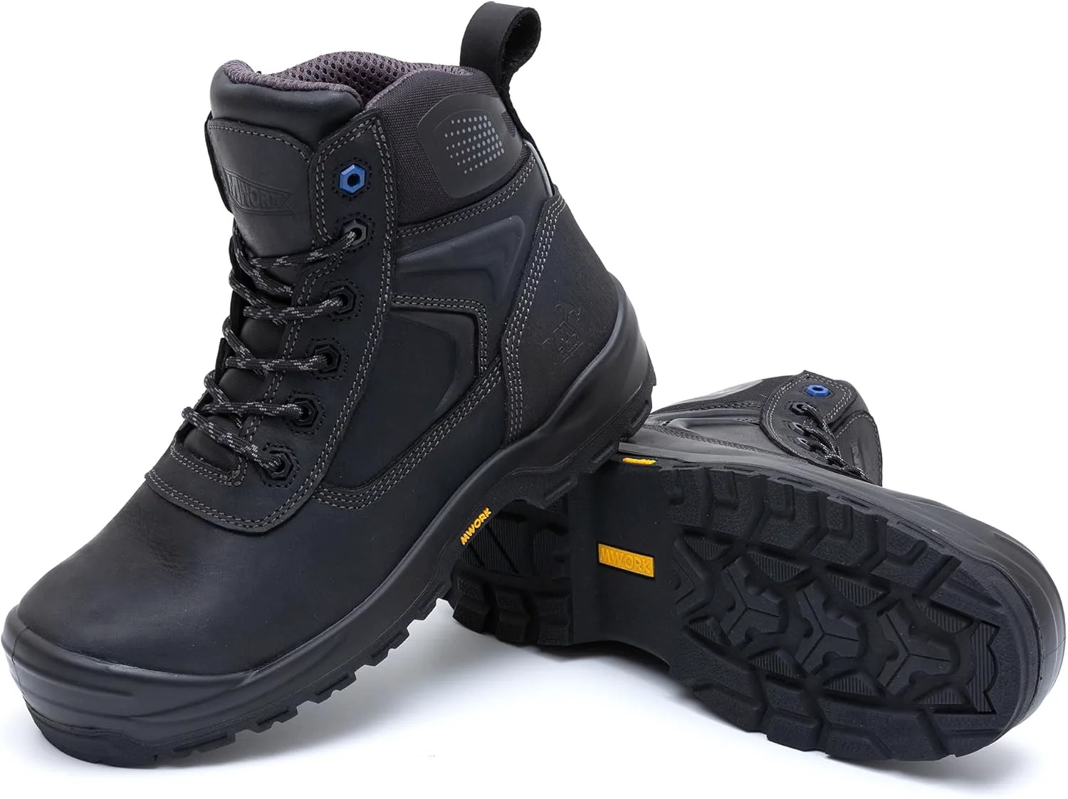 

Защитные рабочие ботинки MWORK 6 для мужчин, водоотталкивающие, с композитным носком, устойчивые к проколам, антискользящие, без металла, соответствуют стандарту ASTM F2413-18, удобные и долговечные MW9276, черный