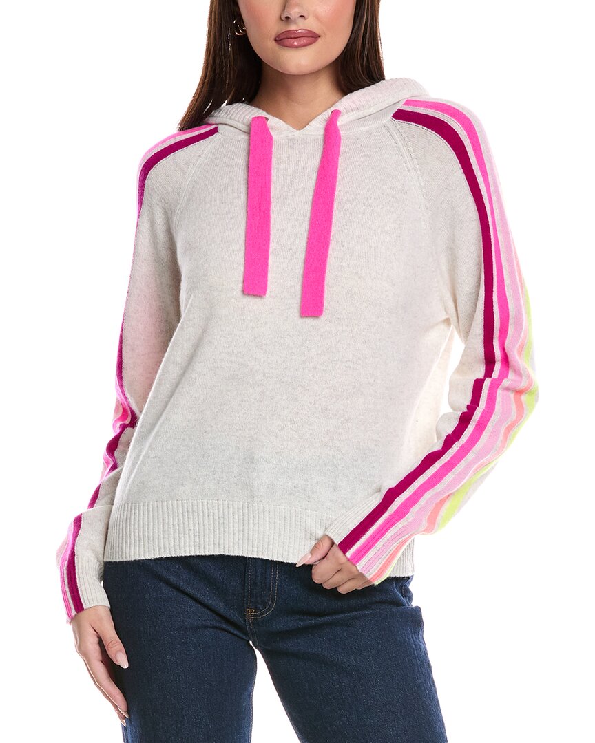 

Бродie Кашемир Рамона Радужный кашемировый худи Brodie Cashmere, белый