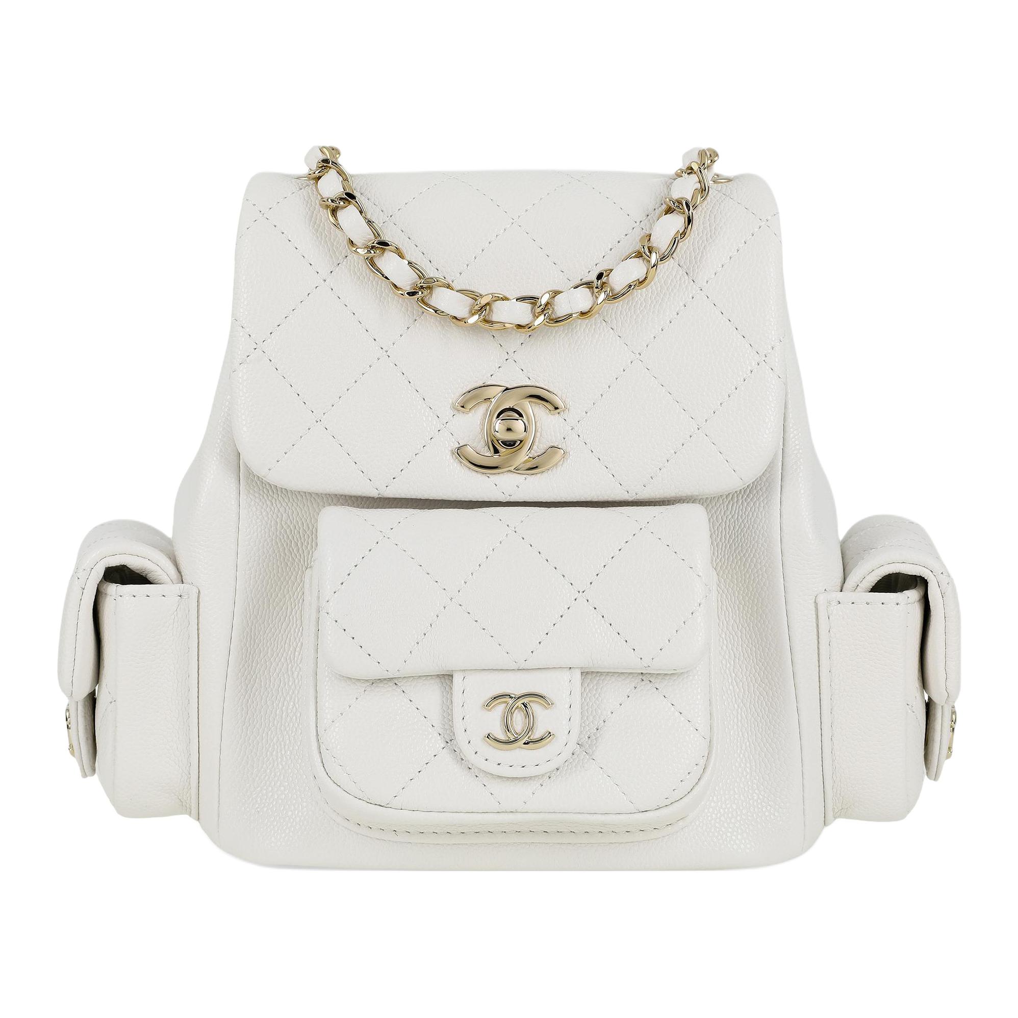 

CHANEL Рюкзак из коровьей кожи, унисекс, белый