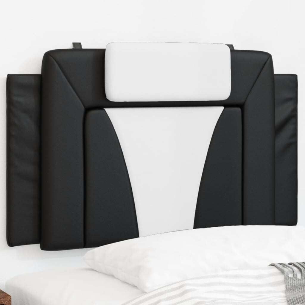 

Подушка на изголовье черно-белая искусственная кожа 90 см DKD HOME DECOR