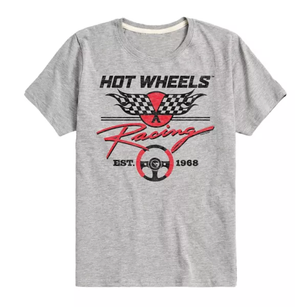 

Футболка с клетчатым флагом для мальчиков 8-20 лет Hot Wheels, серый