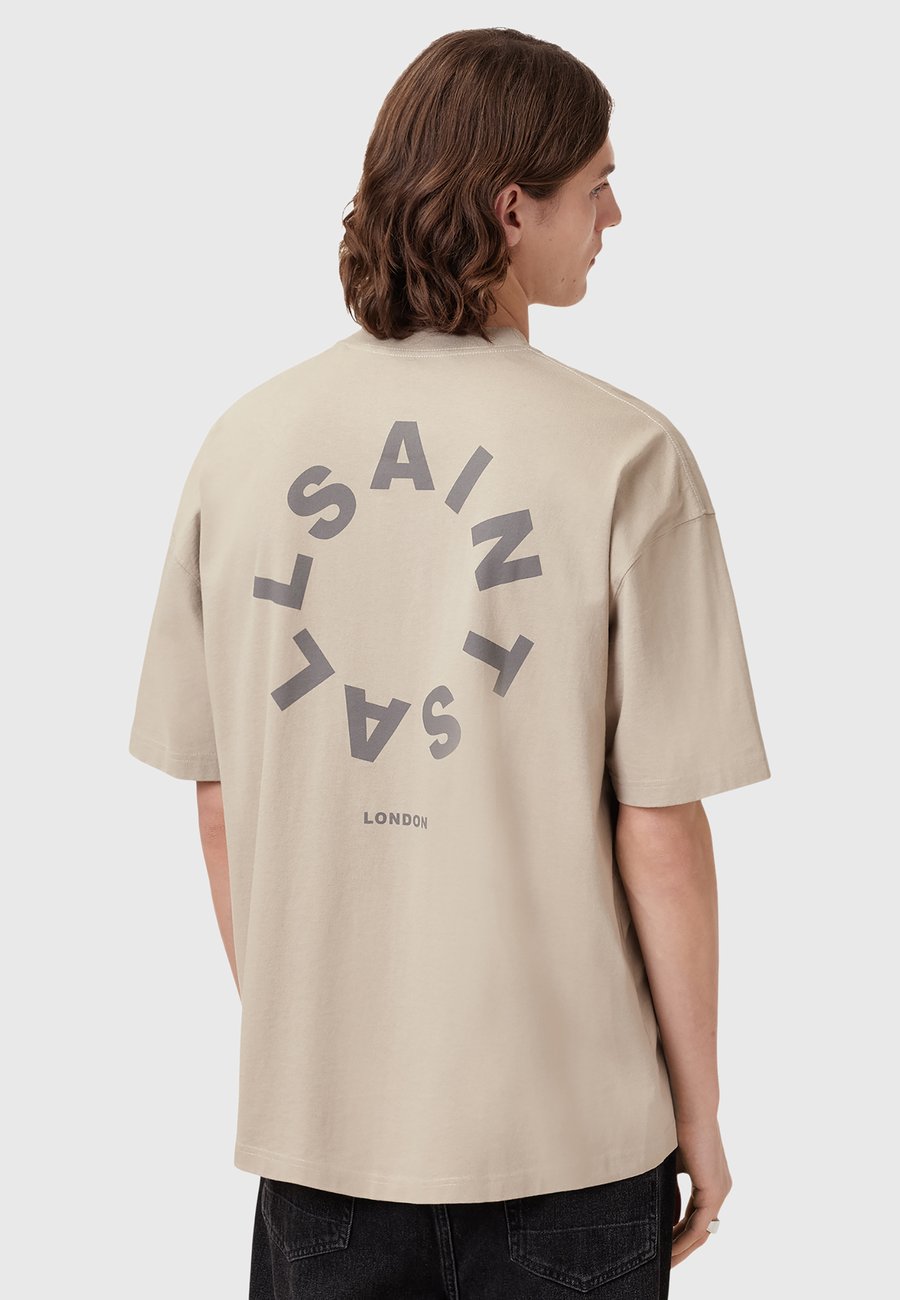 

Футболка AllSaints TIERRA CREW, Mire Brown/Taupe