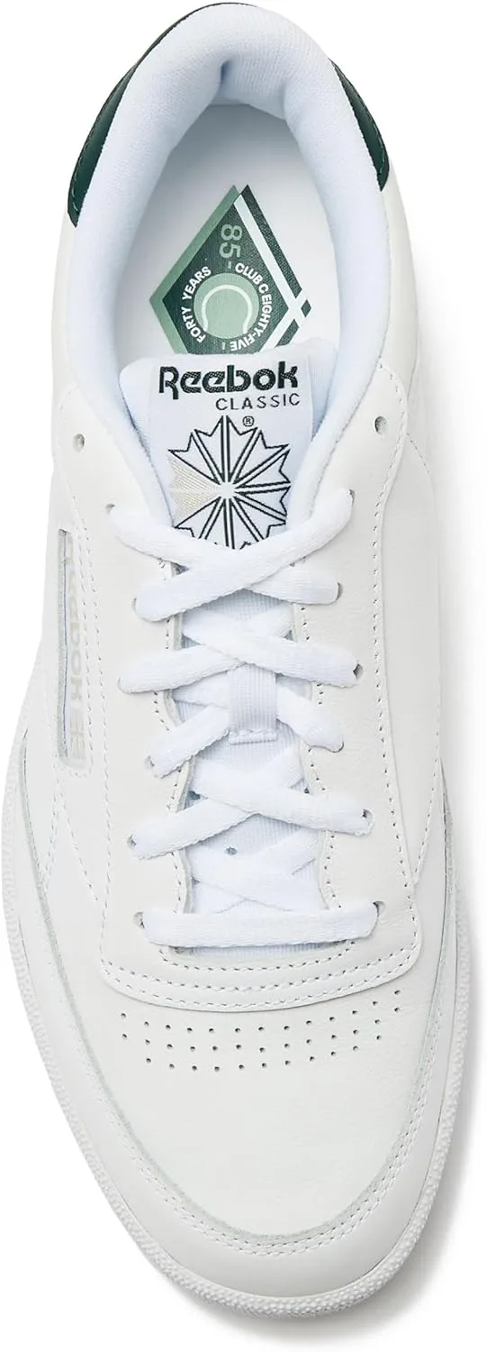 Мужские теннисные кроссовки Reebok Club C 85, белый/зеленый/серый — фото 4