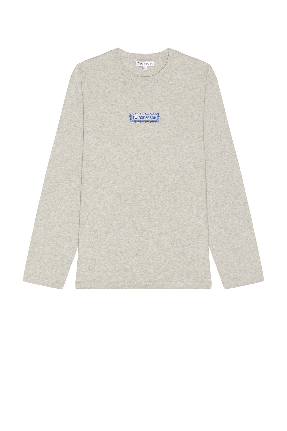 

Футболка с длинным рукавом и принтом на спине Jw Anderson, Light Grey Melange