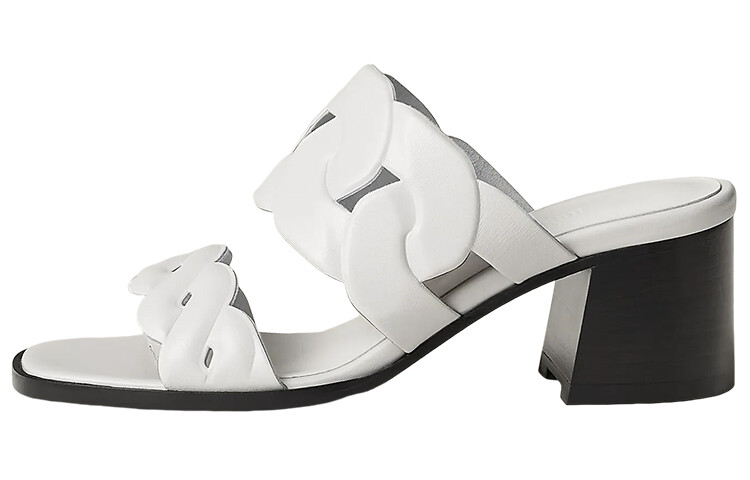 Шлепанцы женские Hermes, белый