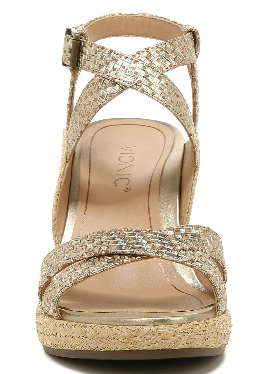 Сандалии на танкетке ANKLE STRAPS BONITA VIONIC, цвет gold tumbled/geo leather — фото 3