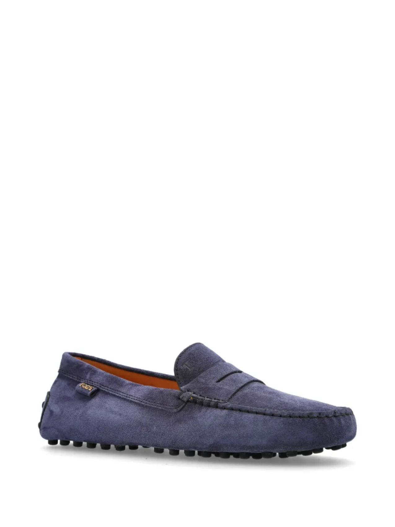 Замшевые мокасины Tod's Gommino с фактурой шагрени, синий — фото 2