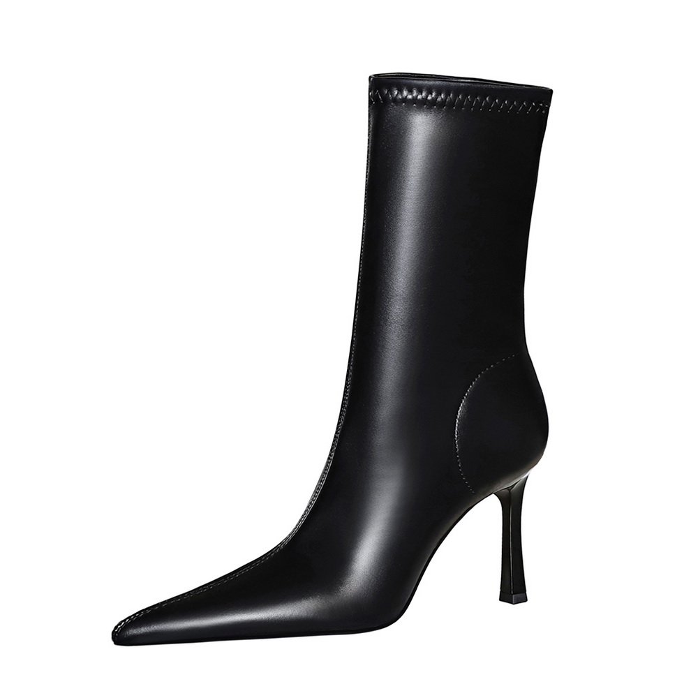 Dunnu Черные женские ботильоны без подкладки, цвет Black, Unlined