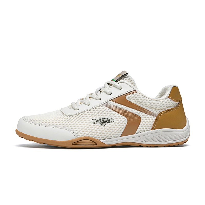 

Модные дорожные туфли Microfiber Slip Resistant Abrasion Resistant Cushioning Comfortable Casual Shoes для мужчин CARTELO, бежевый коричневый-summer