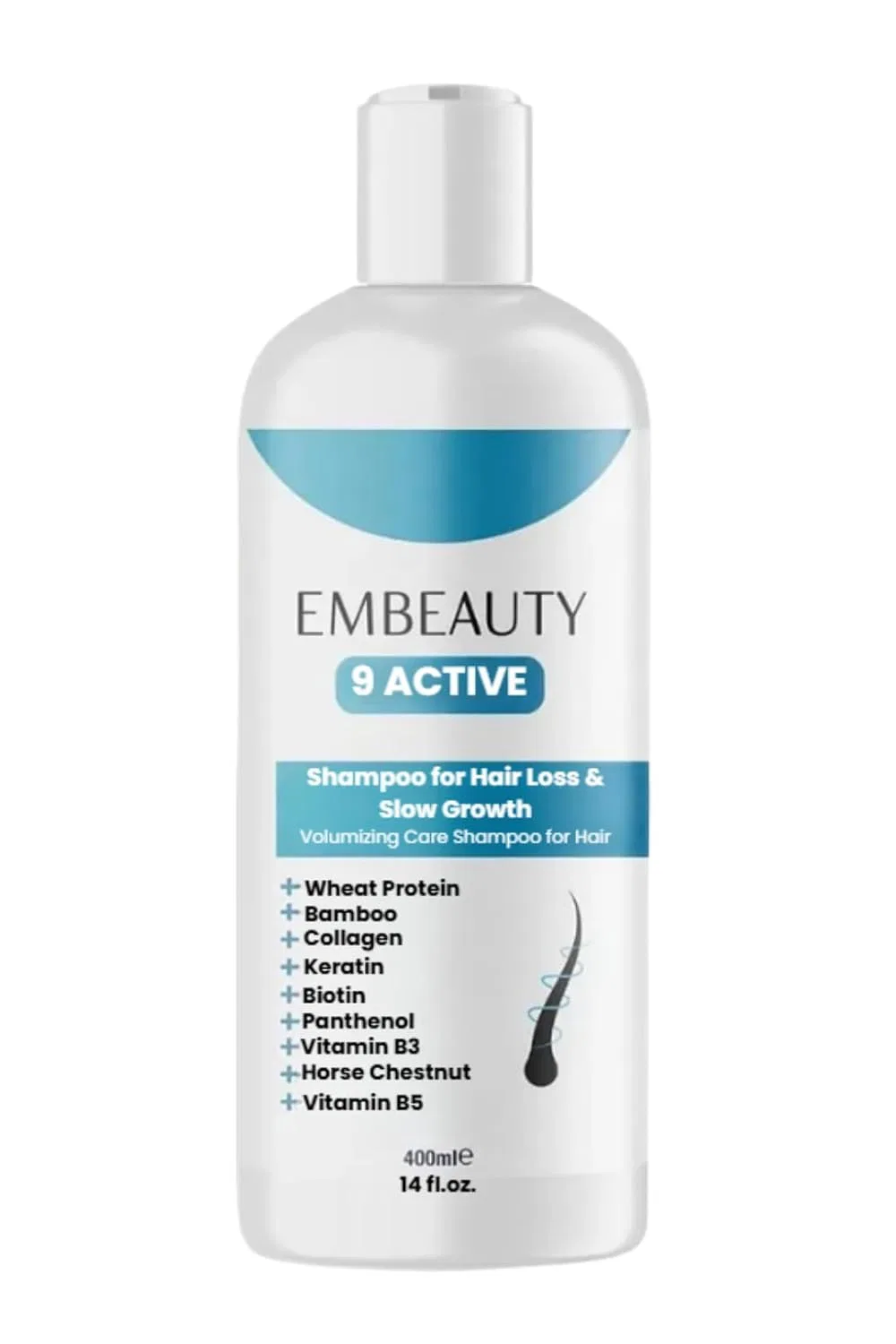 Шампунь EM Beauty с коллагеном и кератином для роста и объема волос Em