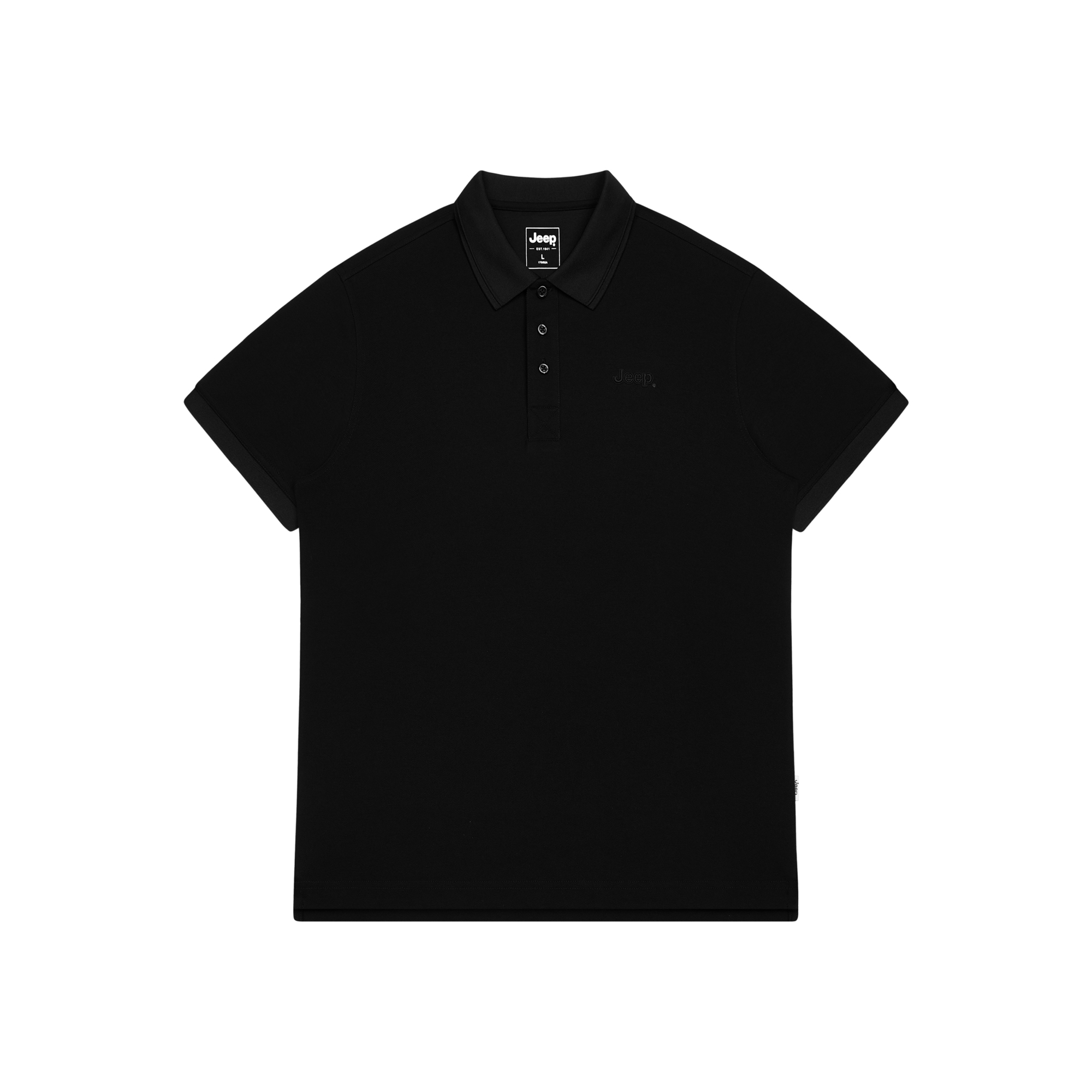 

Jeep Футболка-поло Unisex Black Polo Collar тонкая прямая посадка