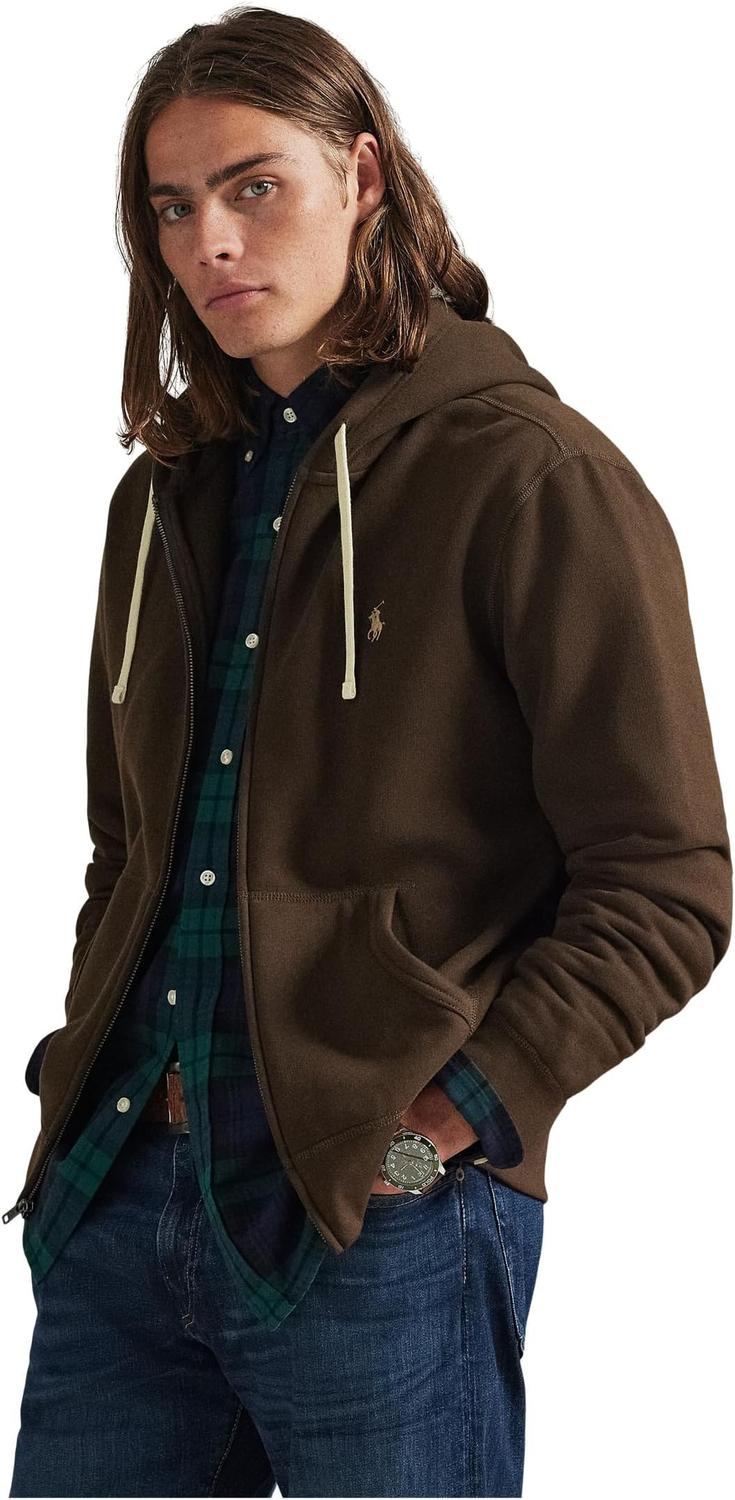 

Мужская флисовая толстовка с капюшоном на молнии Polo Ralph Lauren, Nutmeg Brown