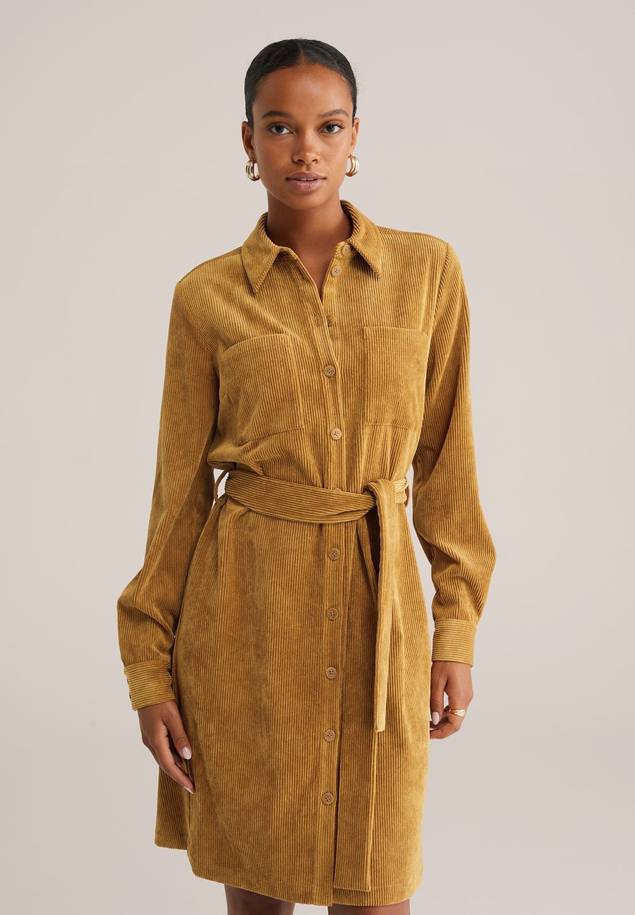 

Платье WE Fashion Shirt dress, Ochre Yellow/Ochre