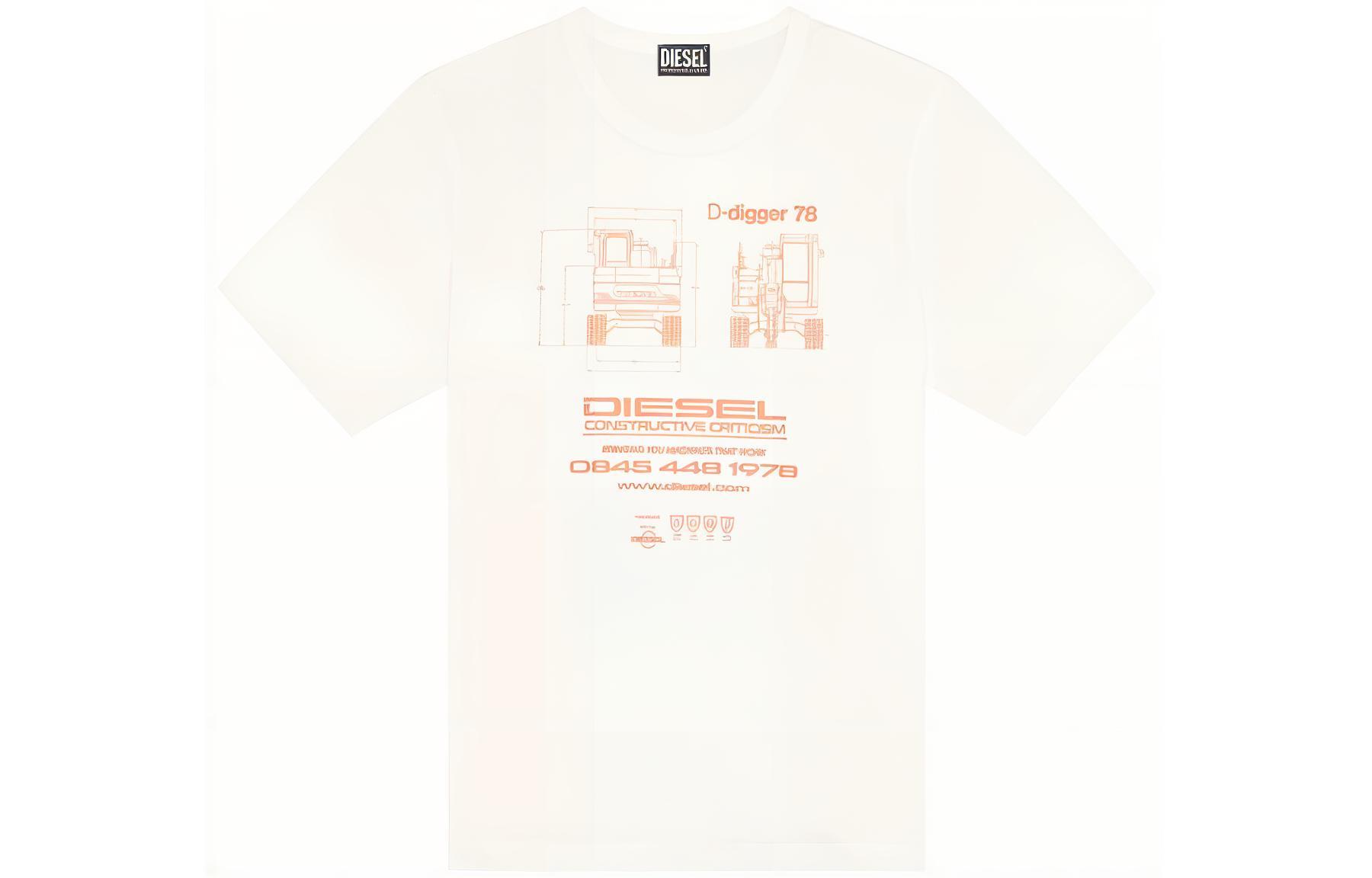 

DIESEL Футболка мужская белые