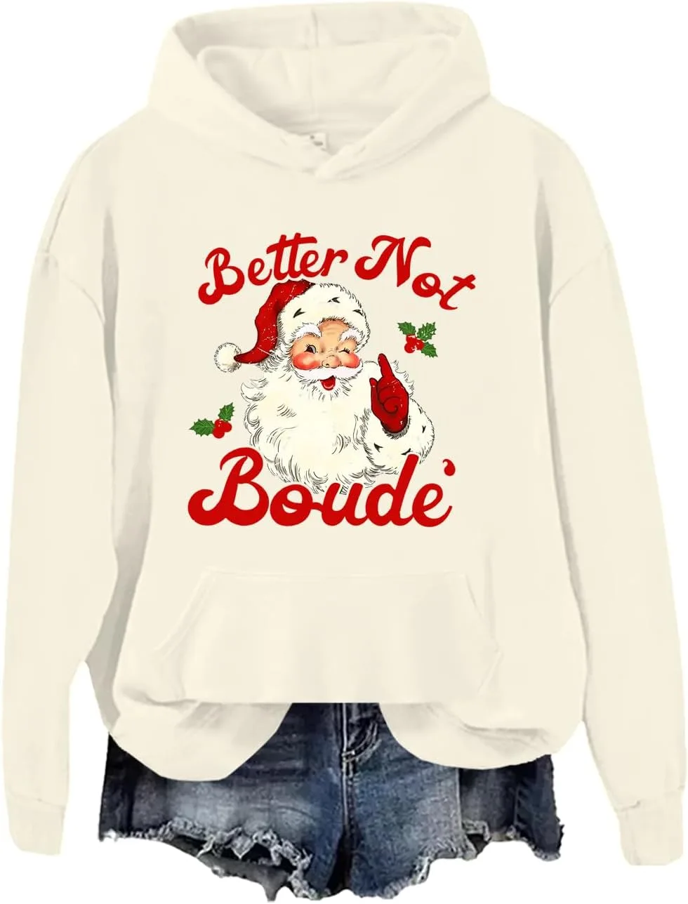 

Толстовка Better Not Pout с Сантой JWVEL