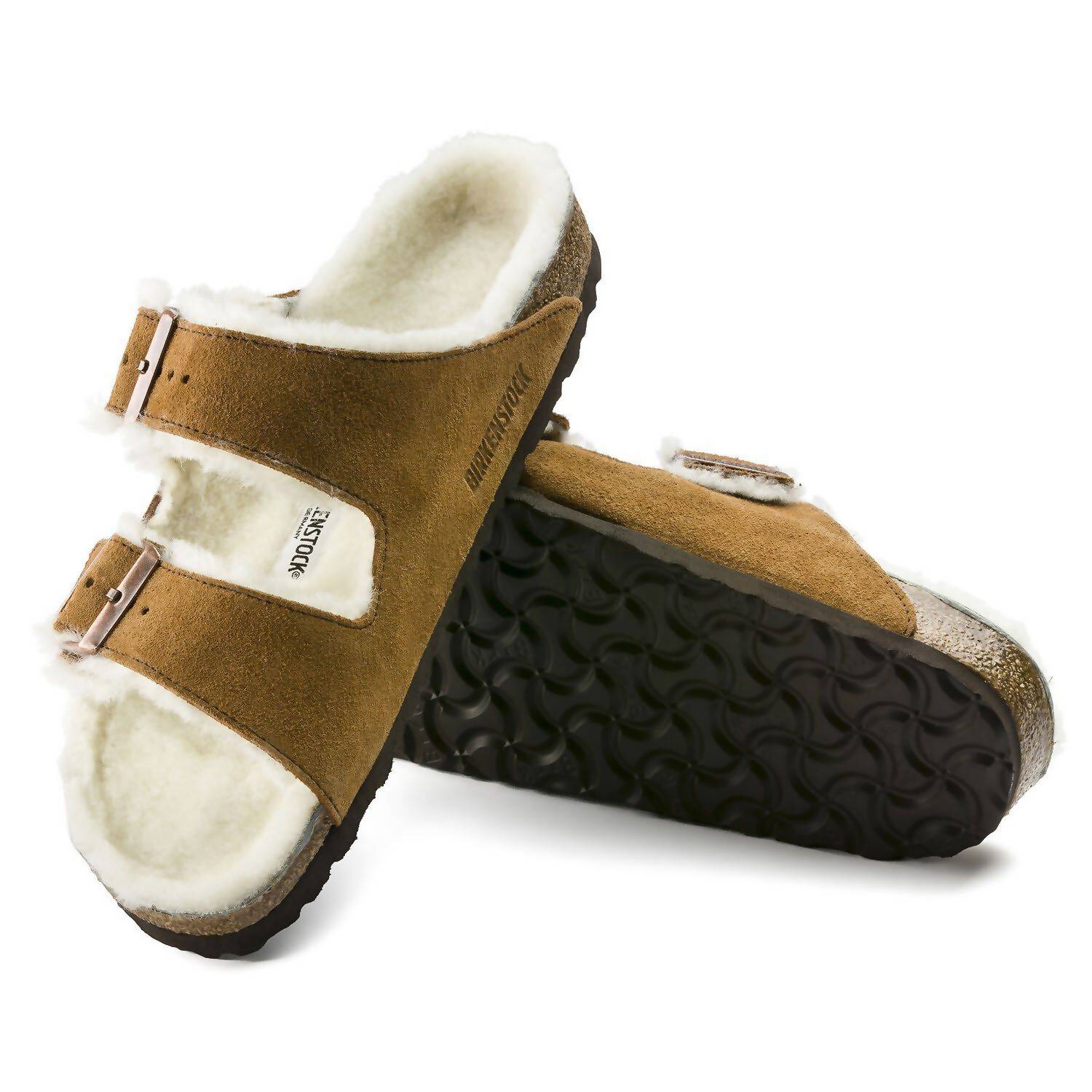 Unisex Arizona Fur Shearling Sandal In Mink Birkenstock, Mink — фото 2