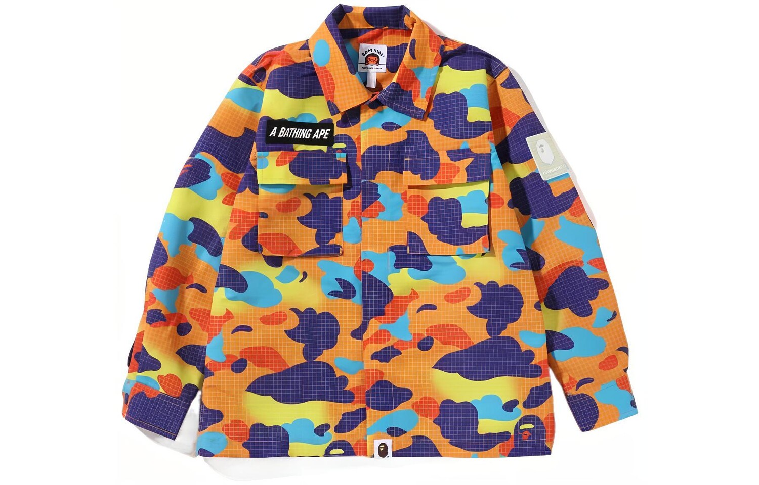 

Детская рубашка A Bathing Ape, темно-синий