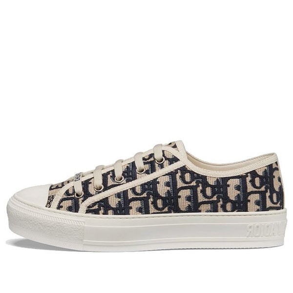 Кроссовки walk'n' oblique 'navy canvas' Dior, синий