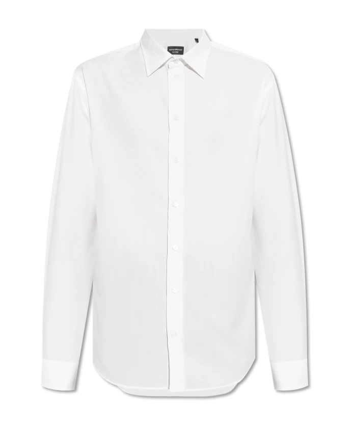 

Шерстяная рубашка Emporio Armani, белый