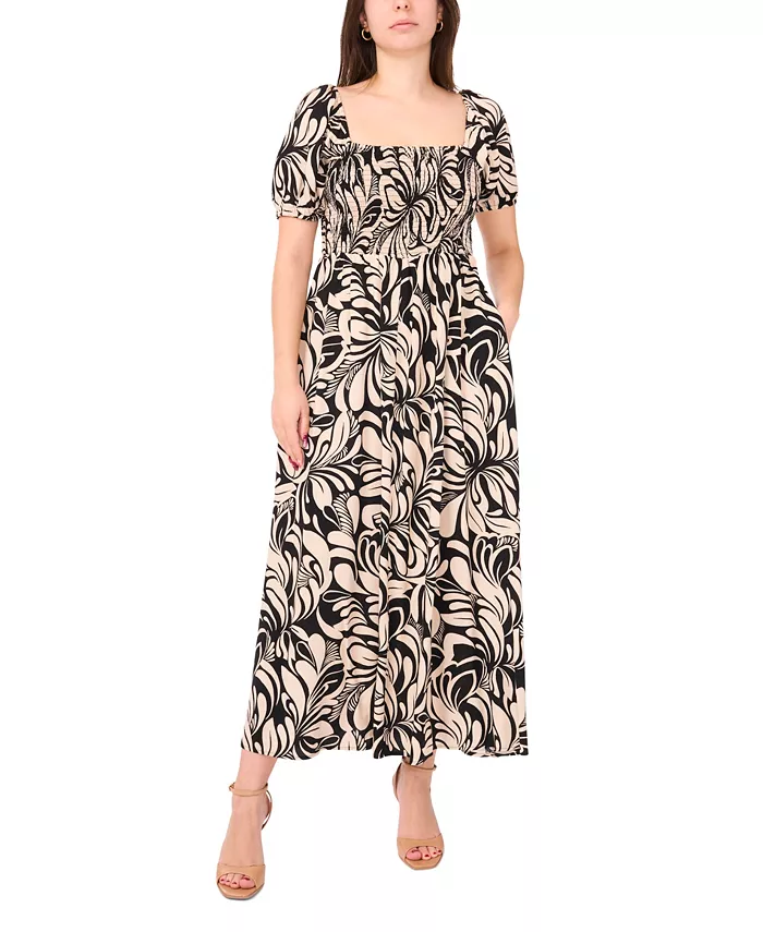 

Платье макси Petite с квадратным вырезом и короткими рукавами MSK