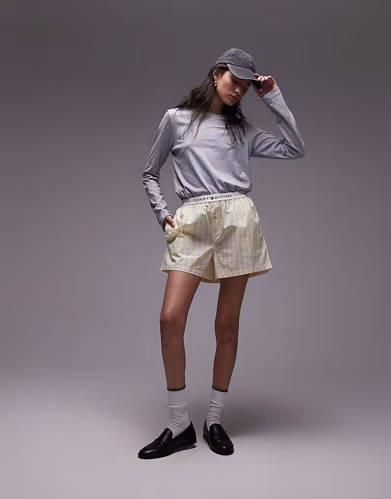 

Боксеры-шорты Tommy Hilfiger из поплина в полоску желтого цвета