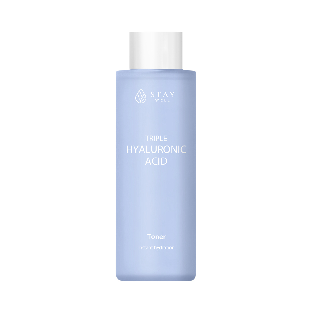 

Увлажняющий тоник для лица с гиалуроновой кислотой triple hyaluronic acid toner Stay Well, 210 мл