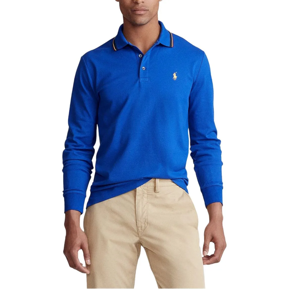 Polo Ralph Lauren Футболка-поло классическая мужская royal blue — фото 3