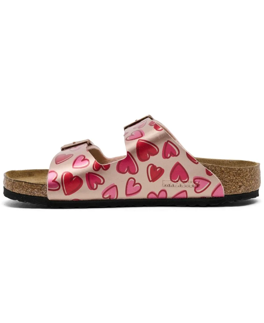 Детские сандалии Arizona Birko-Flor от Finish Line Birkenstock, Metallic Copper Hearts — фото 3