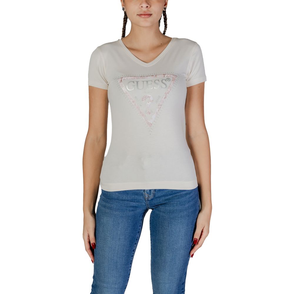 

Кремовые хлопковые топ и футболка GUESS