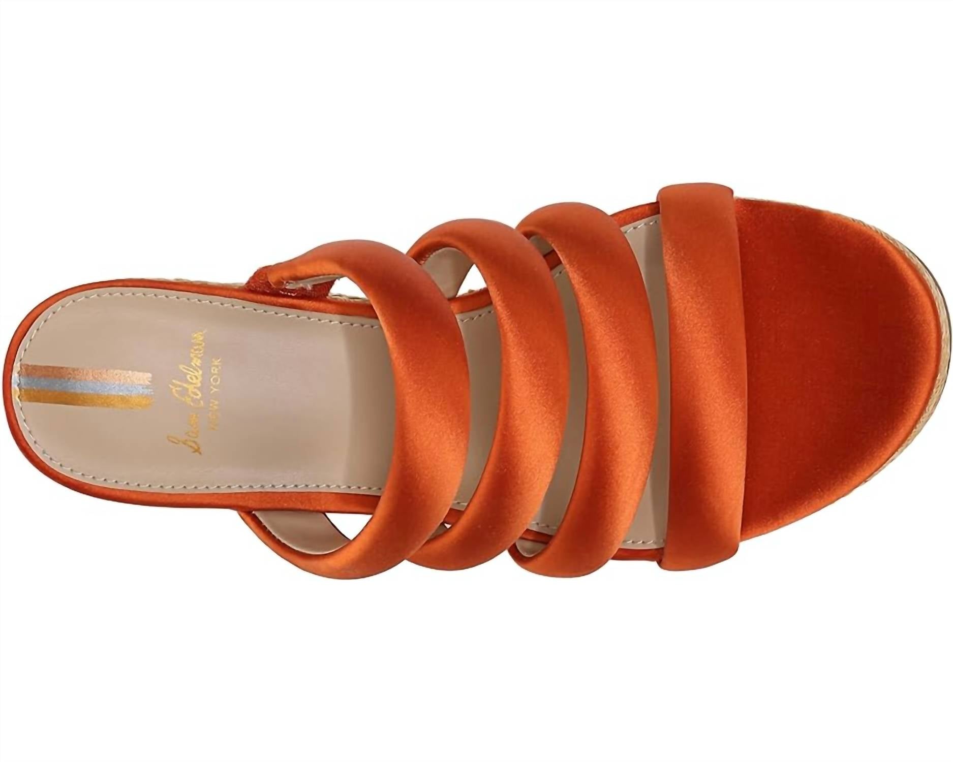 Женские туфли Yuki на танкетке и платформе оранжевого цвета Sam Edelman — фото 3