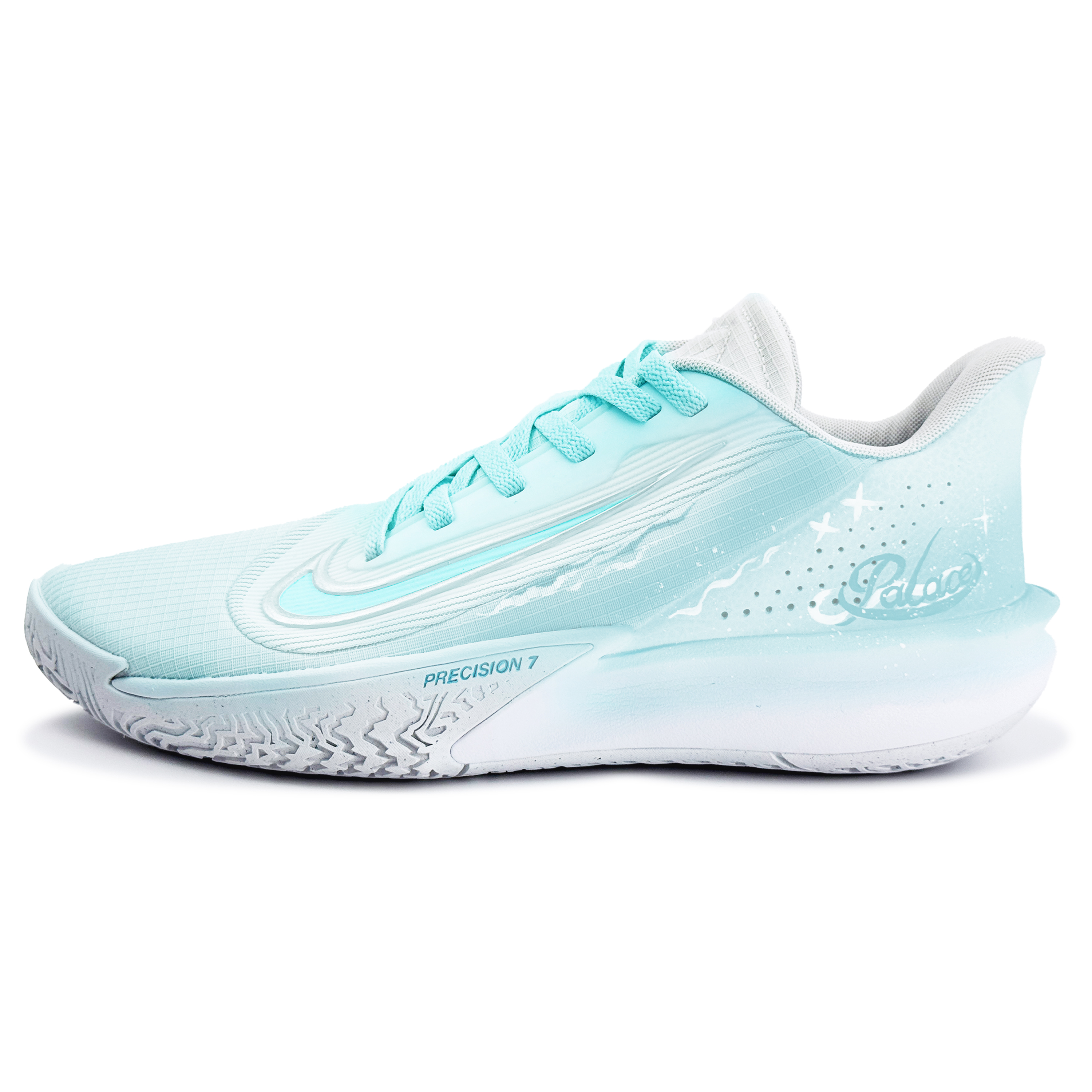 

Nike Баскетбольные кроссовки Precision 7 с амортизацией, дышащие, с низким верхом, бирюзовые, мужские