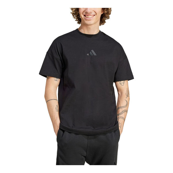

Футболка all szn graphic t-shirt asia sizing 'black' Adidas, черный
