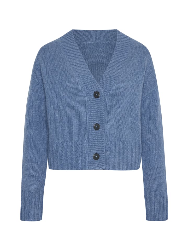 

Style Republic Короткий кардиган из смеси кашемира и шерсти, синий меланж