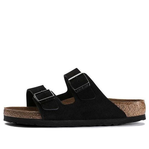 

Тапочки arizona soft footbed suede leather 'black' Birkenstock, черный