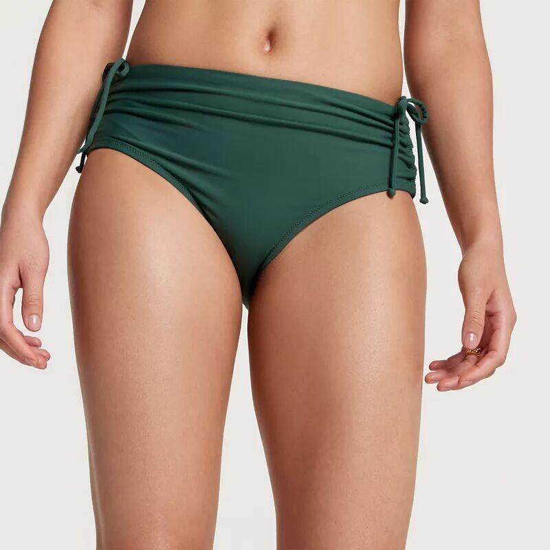 

Calia Женские плавки для плавания со средней посадкой и сборками по бокам