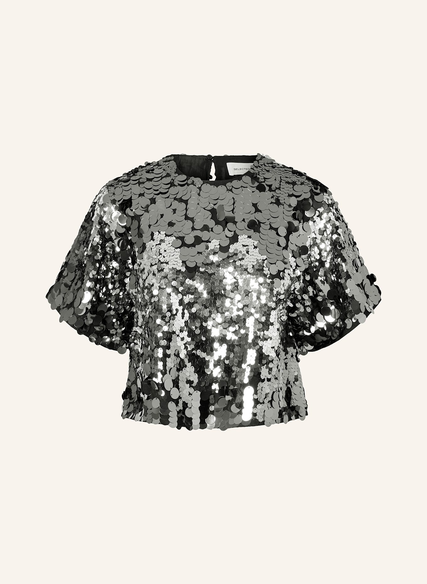 

Укороченная футболка с пайетками Selected Femme, мультиколор