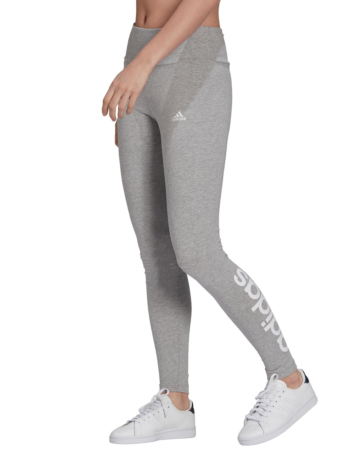 

Тайтсы Adidas Sportswear Loungewear Essentials High-Waisted Logo, серый