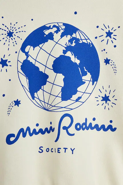 Блуза детская с принтом Society Mini Rodini, белый — фото 3