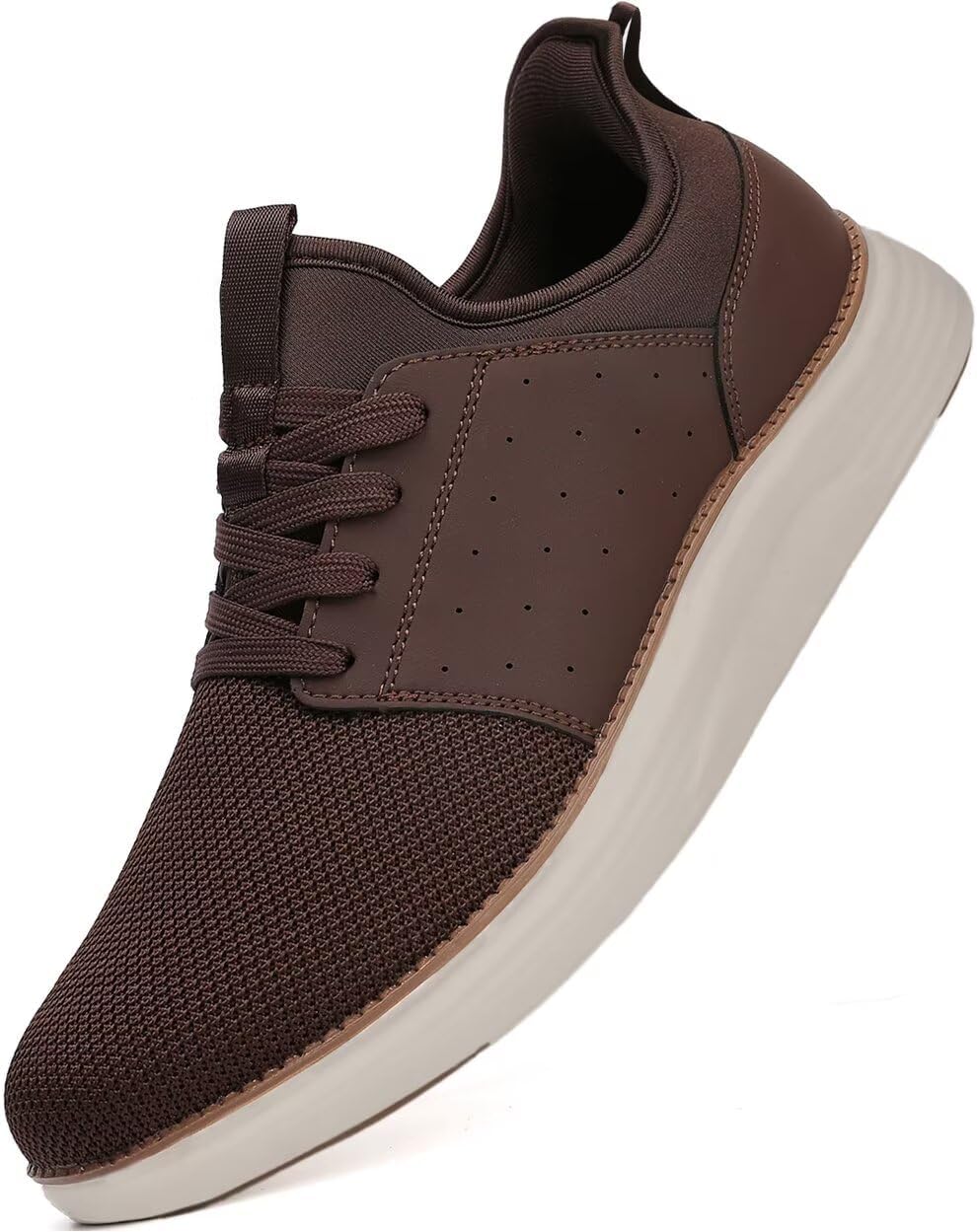 

Мужские повседневные туфли, модные кроссовки, легкие дышащие безшнурковые ходовые и спортивные кроссовки для тренировок и тенниса Yolark, темно-коричневый